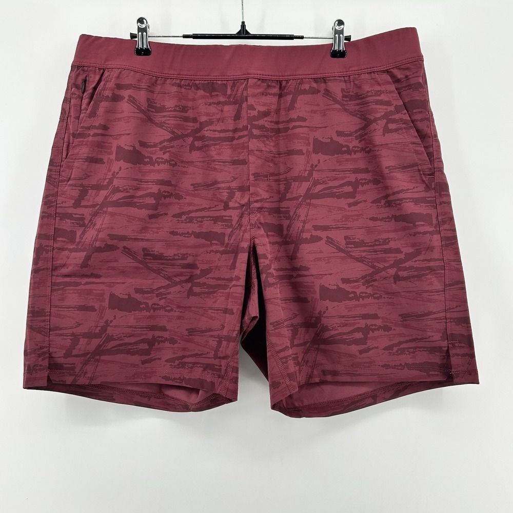 Public Rec Flex Shorts‎ Mens 40x7.5" Maroon Lined Hybrid Athletic Beach Camp NWT